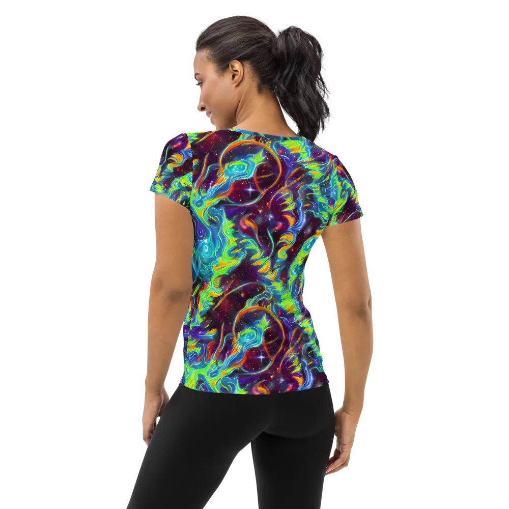 Nova Ribbons on Women's Athletic T-Shirt — Back