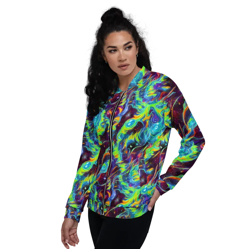 Nova Ribbons on Bomber Jacket — Left
