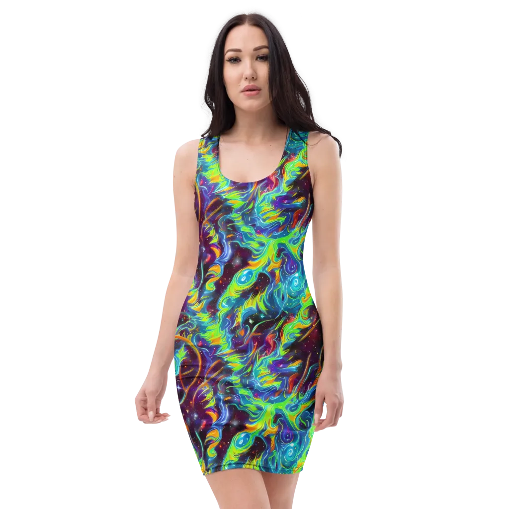 Nova Ribbons on Bodycon Dress — Front
