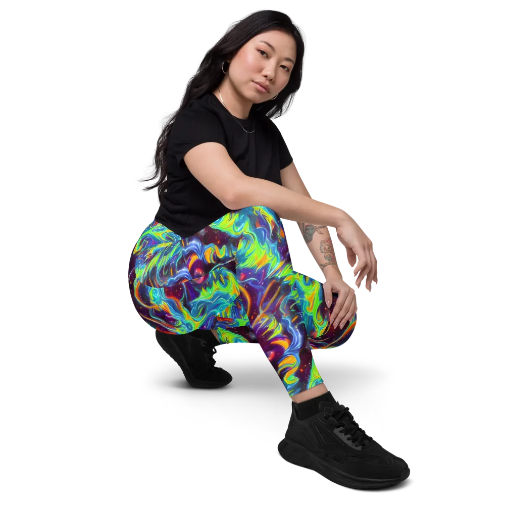 Nova Ribbons on Leggings with Pockets — Right Front