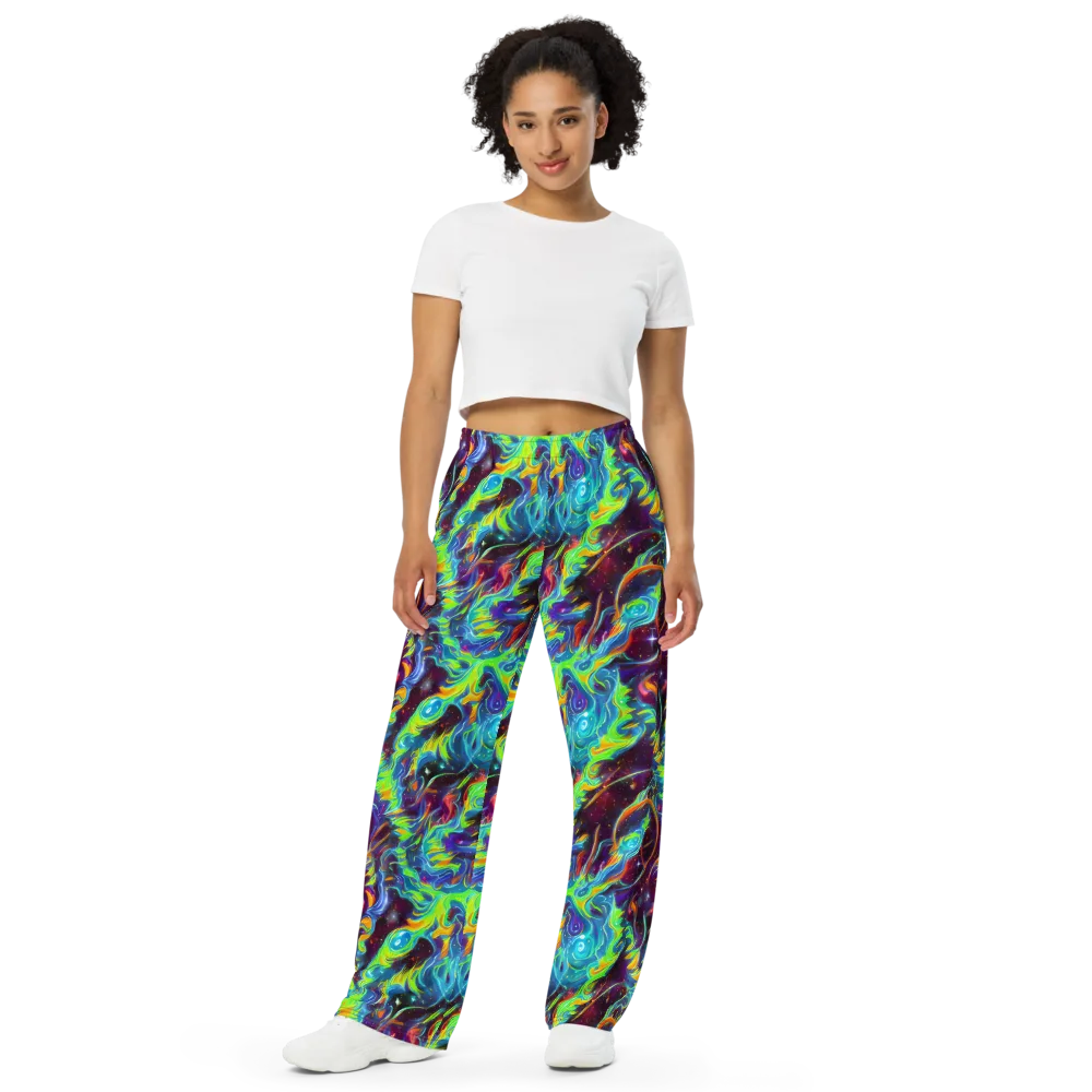 Nova Ribbons on Wide-Leg Pants — Front