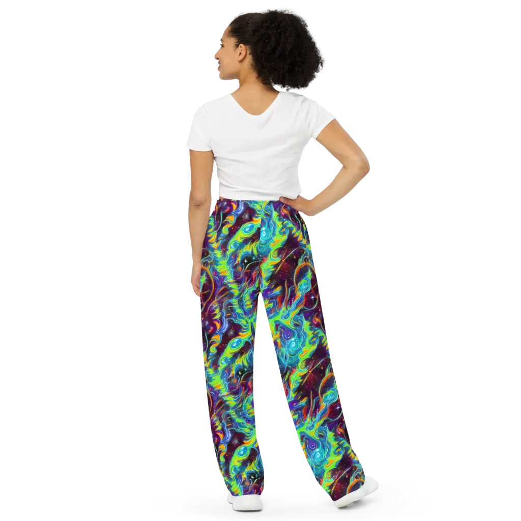 Nova Ribbons on Wide-Leg Pants — Back