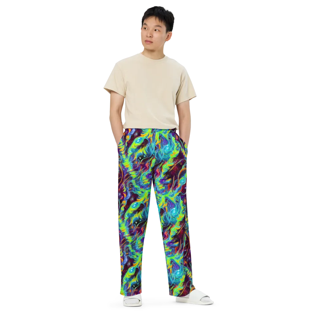 Nova Ribbons on Wide-Leg Pants — Front