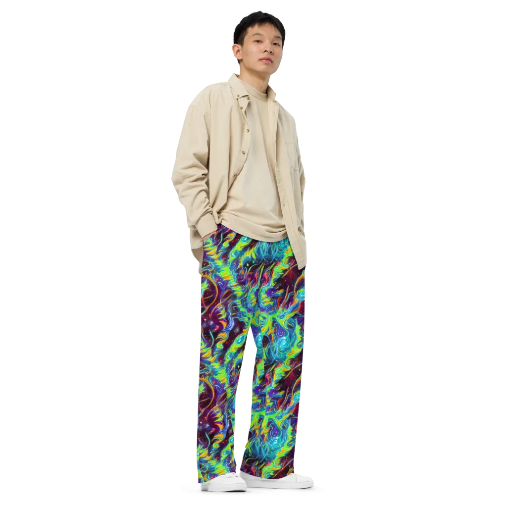 Nova Ribbons on Wide-Leg Pants — Right Front