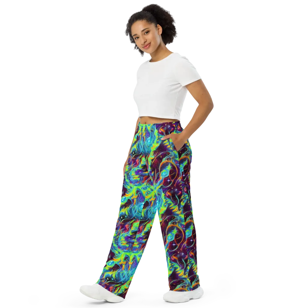 Nova Ribbons on Wide-Leg Pants — Left Front