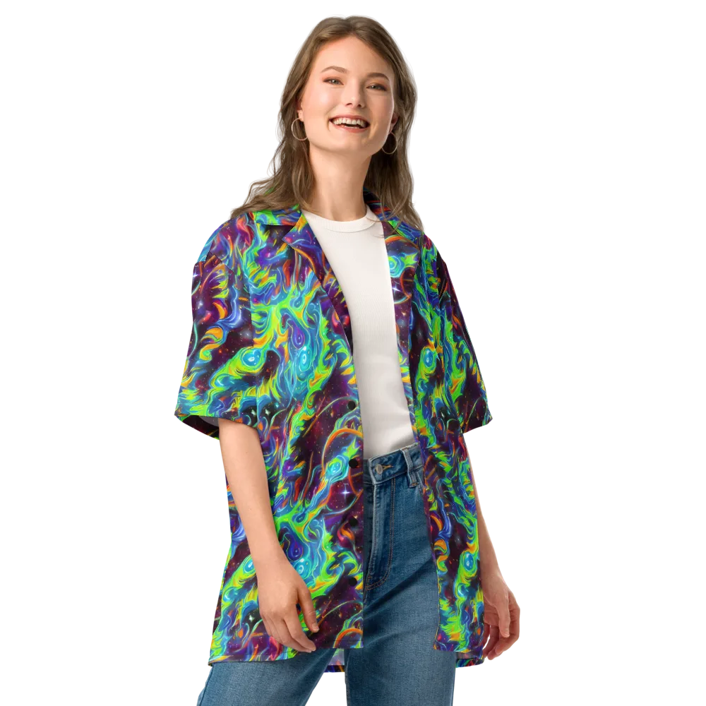 Nova Ribbons on Button Shirt — Front