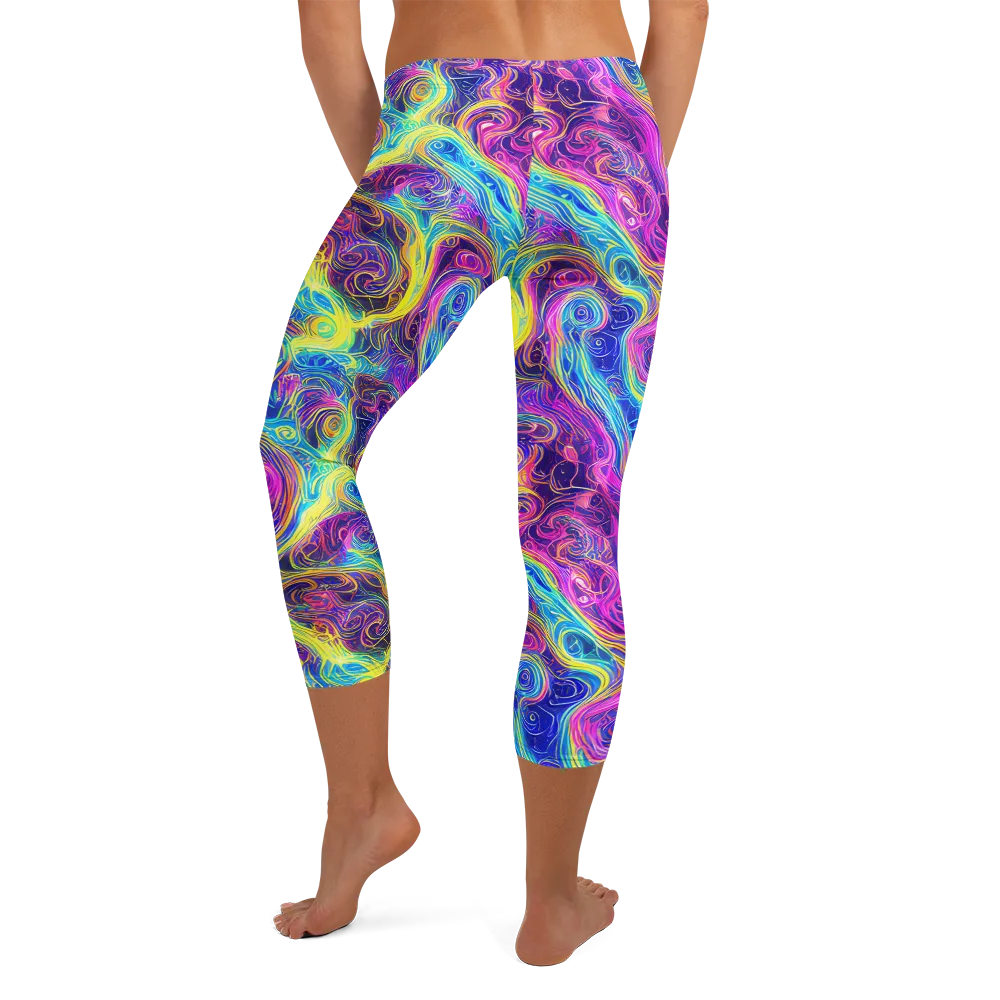 Saturated Dream on Capri Leggings — Back