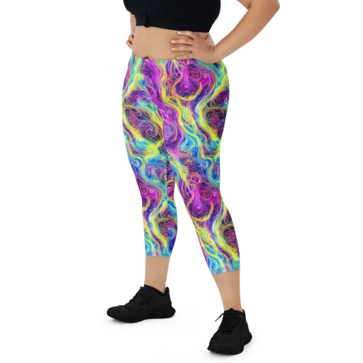 Saturated Dream on a Capri Leggings
