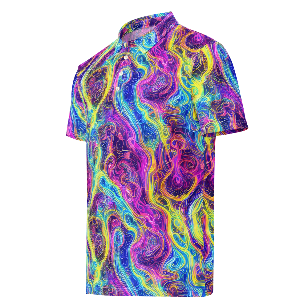Saturated Dream on Men's Slim Fit Polo Shirt — Left Front