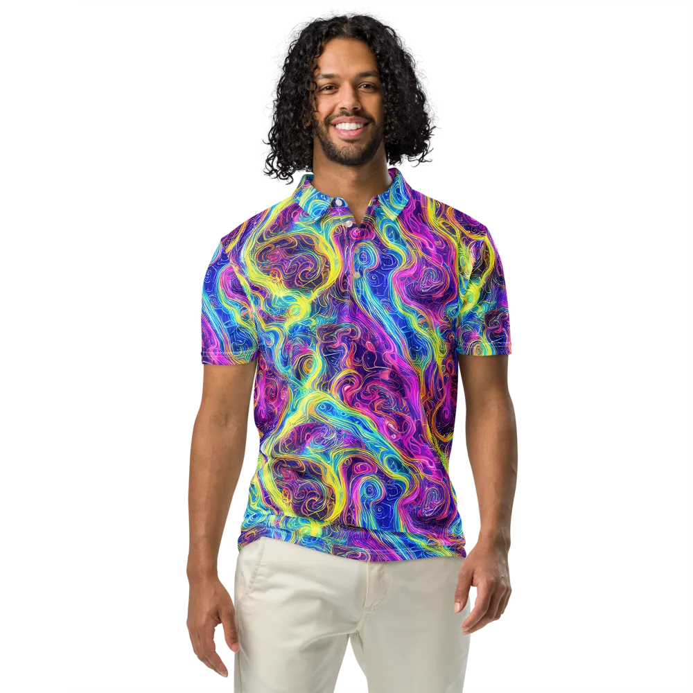 Saturated Dream on Men's Slim Fit Polo Shirt — Front