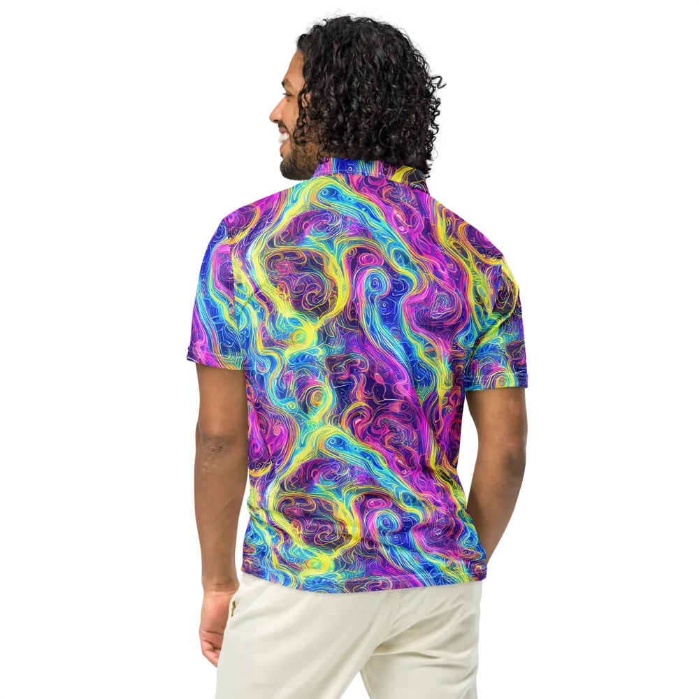 Saturated Dream on Men's Slim Fit Polo Shirt — Back