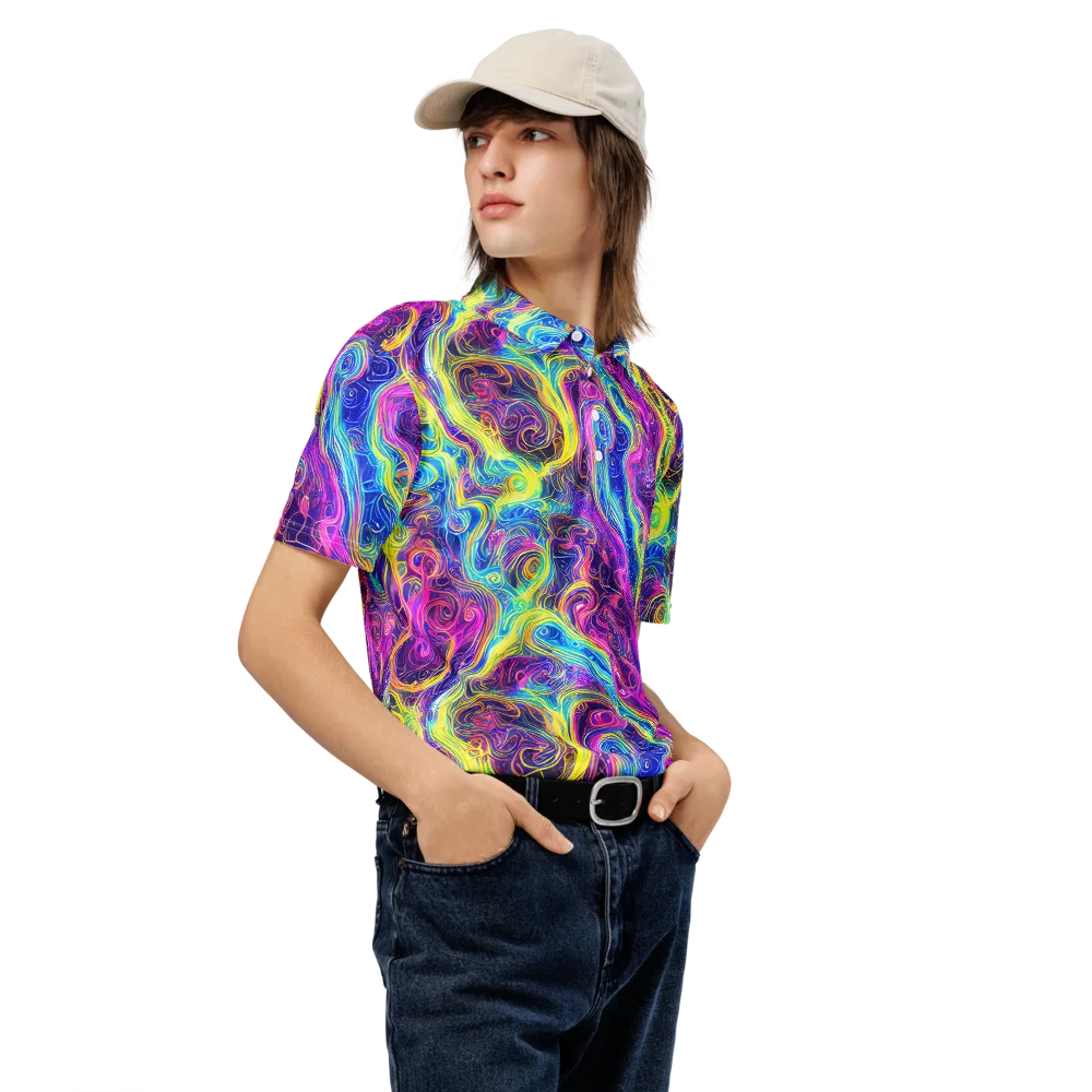 Saturated Dream on Men's Slim Fit Polo Shirt — Right Front