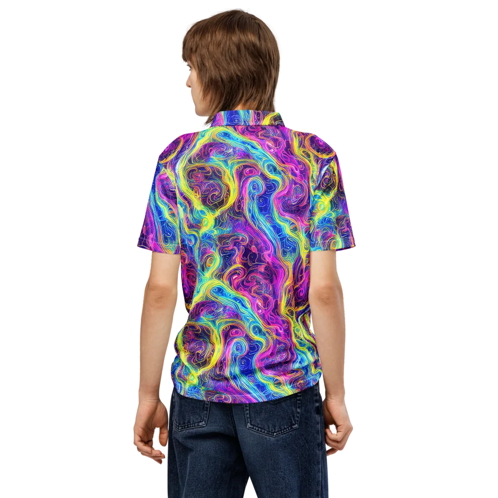 Saturated Dream on Men's Slim Fit Polo Shirt — Back