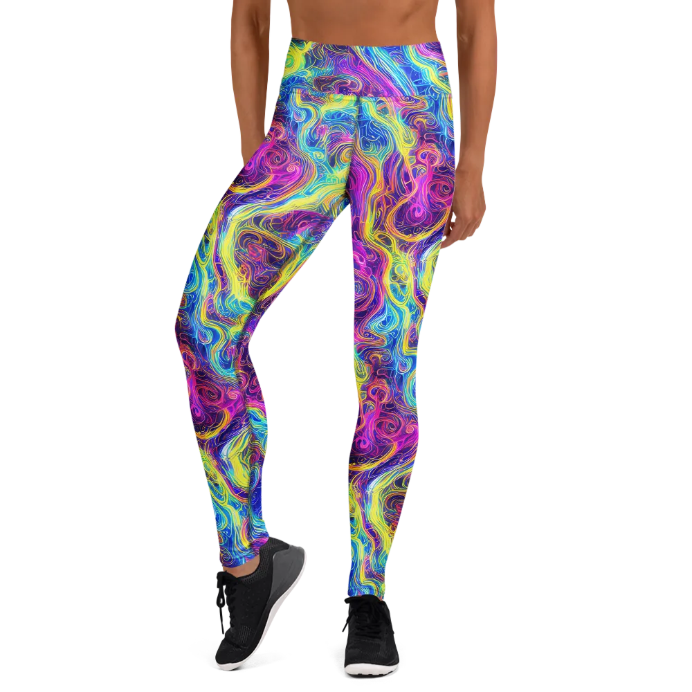 Saturated Dream on Yoga Leggings — Front