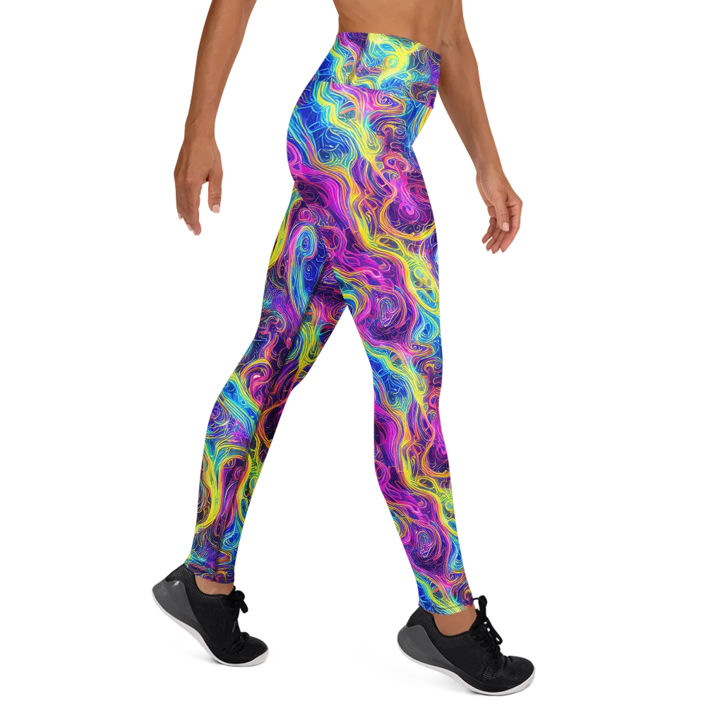 Saturated Dream on Yoga Leggings — Right