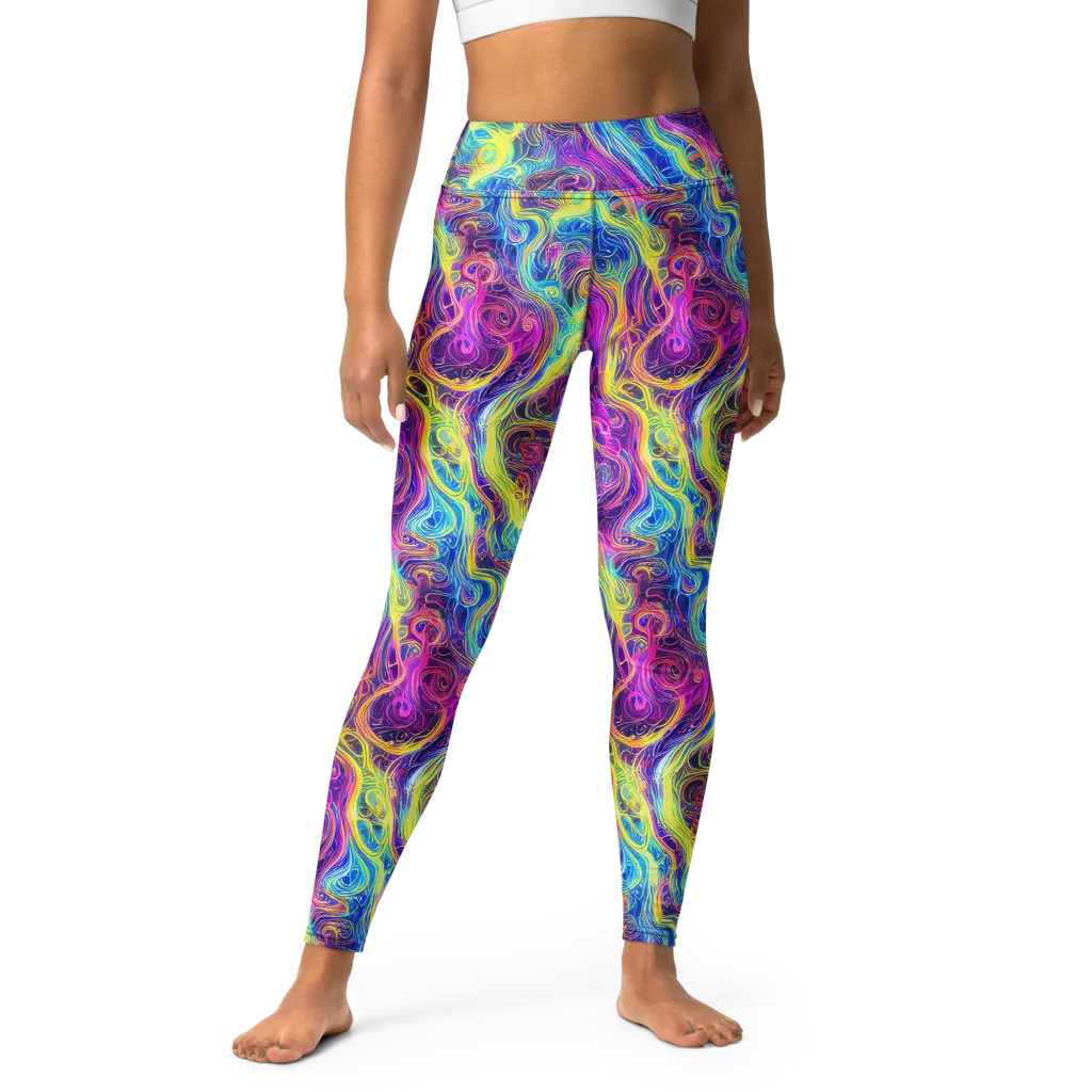 Saturated Dream on Yoga Leggings — Front