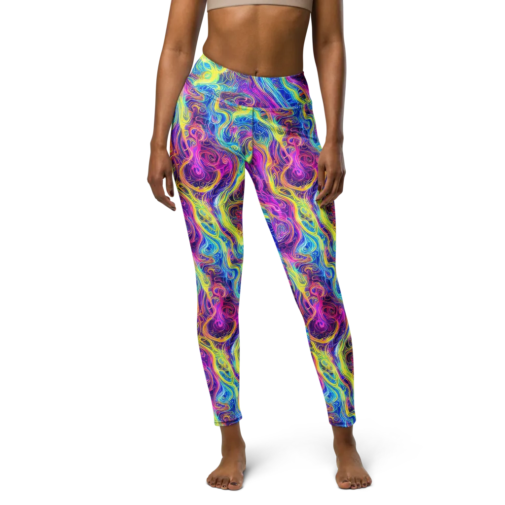 Saturated Dream on Yoga Leggings — Front