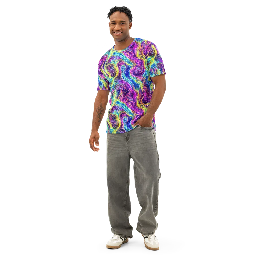 Saturated Dream on Men's Cotton Crew Neck T-Shirt — Front