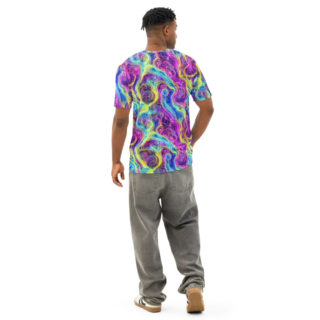 Saturated Dream on Men's Cotton Crew Neck T-Shirt — Back