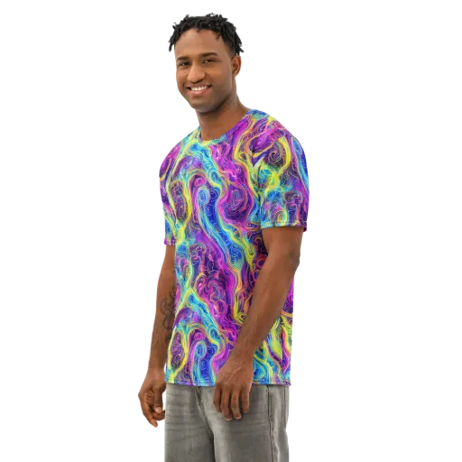 Saturated Dream on a Men's Cotton Crew Neck T-Shirt