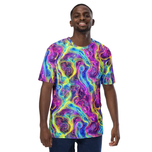 Saturated Dream on a Men's Crew Neck T-Shirt