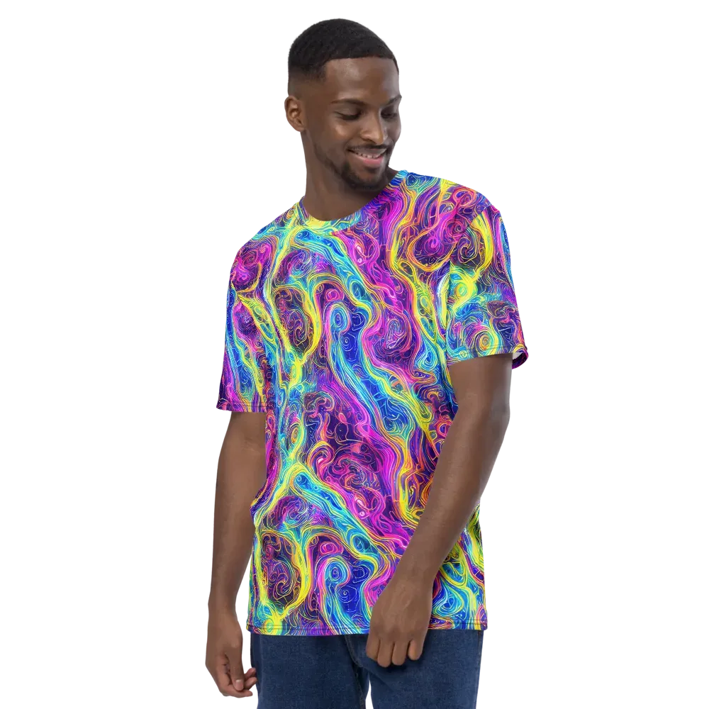 Saturated Dream on Men's Crew Neck T-Shirt — Left