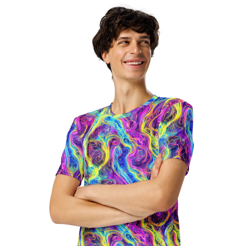 Saturated Dream on Men's Crew Neck T-Shirt — Left Front