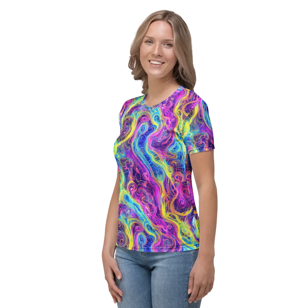 Saturated Dream on Women's Crew Neck T-Shirt — Left