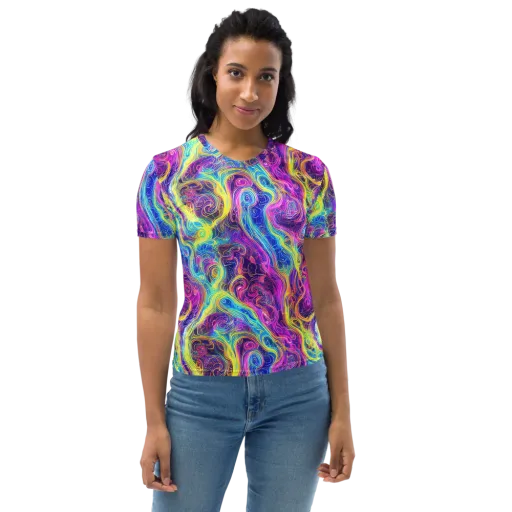 Saturated Dream on a Women's Crew Neck T-Shirt