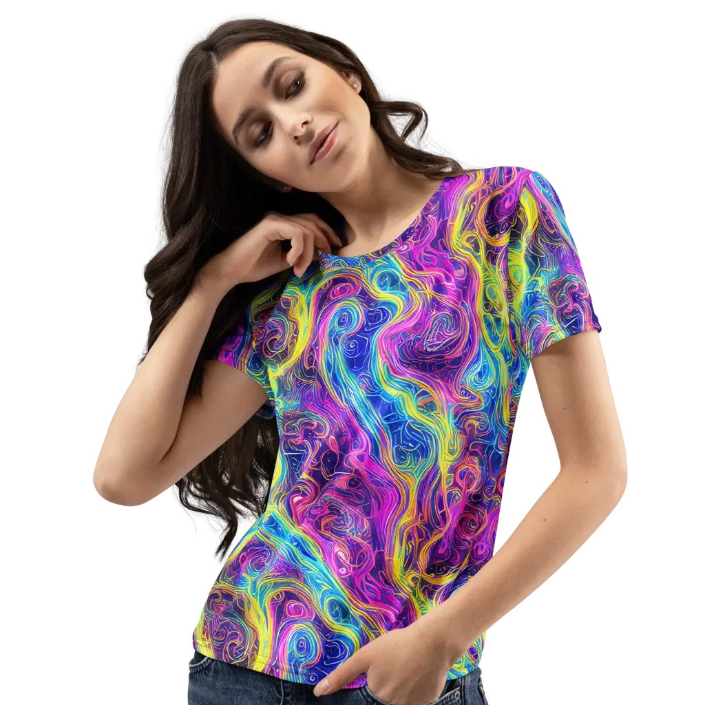 Saturated Dream on Women's Crew Neck T-Shirt — Left Front