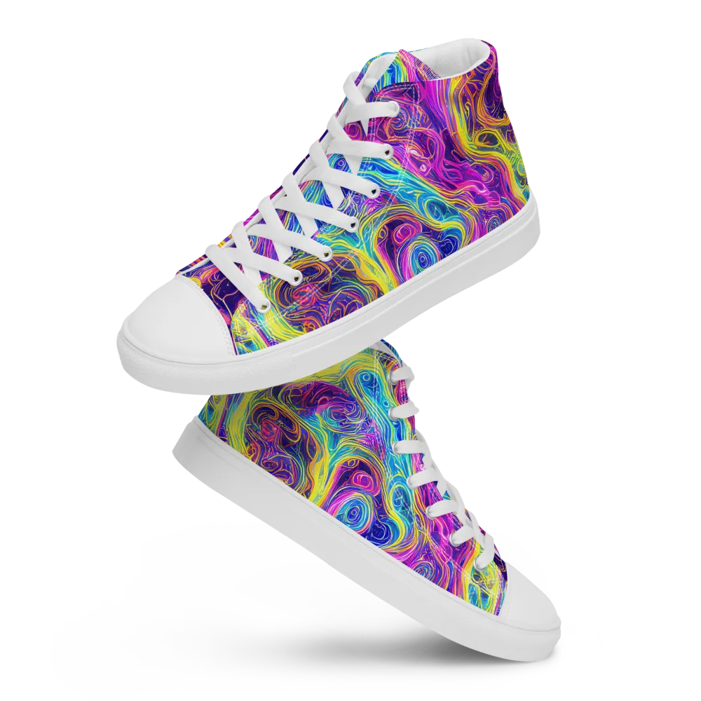 Saturated Dream on Women's High Top Canvas Shoes — Front