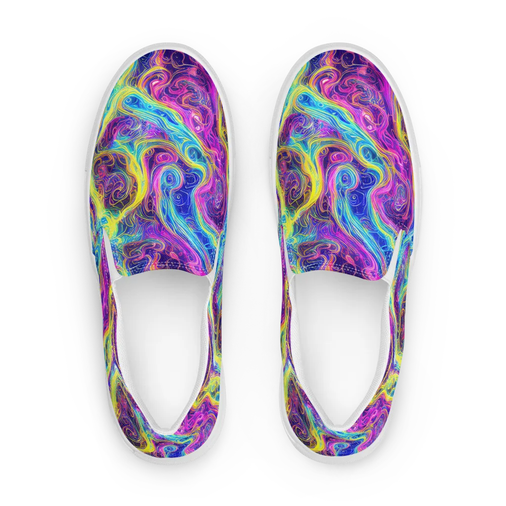 Saturated Dream on Men's Slip-On Canvas Shoes — Front