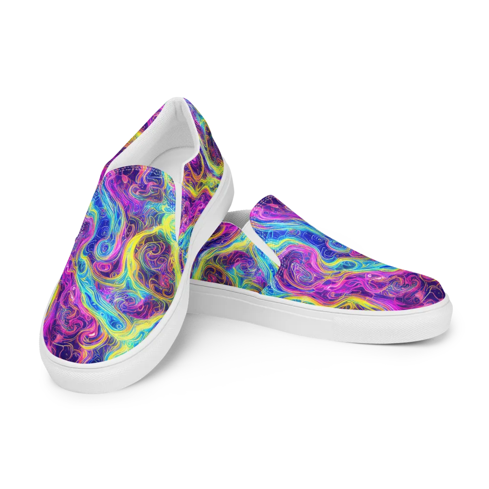 Saturated Dream on Men's Slip-On Canvas Shoes — Left Front