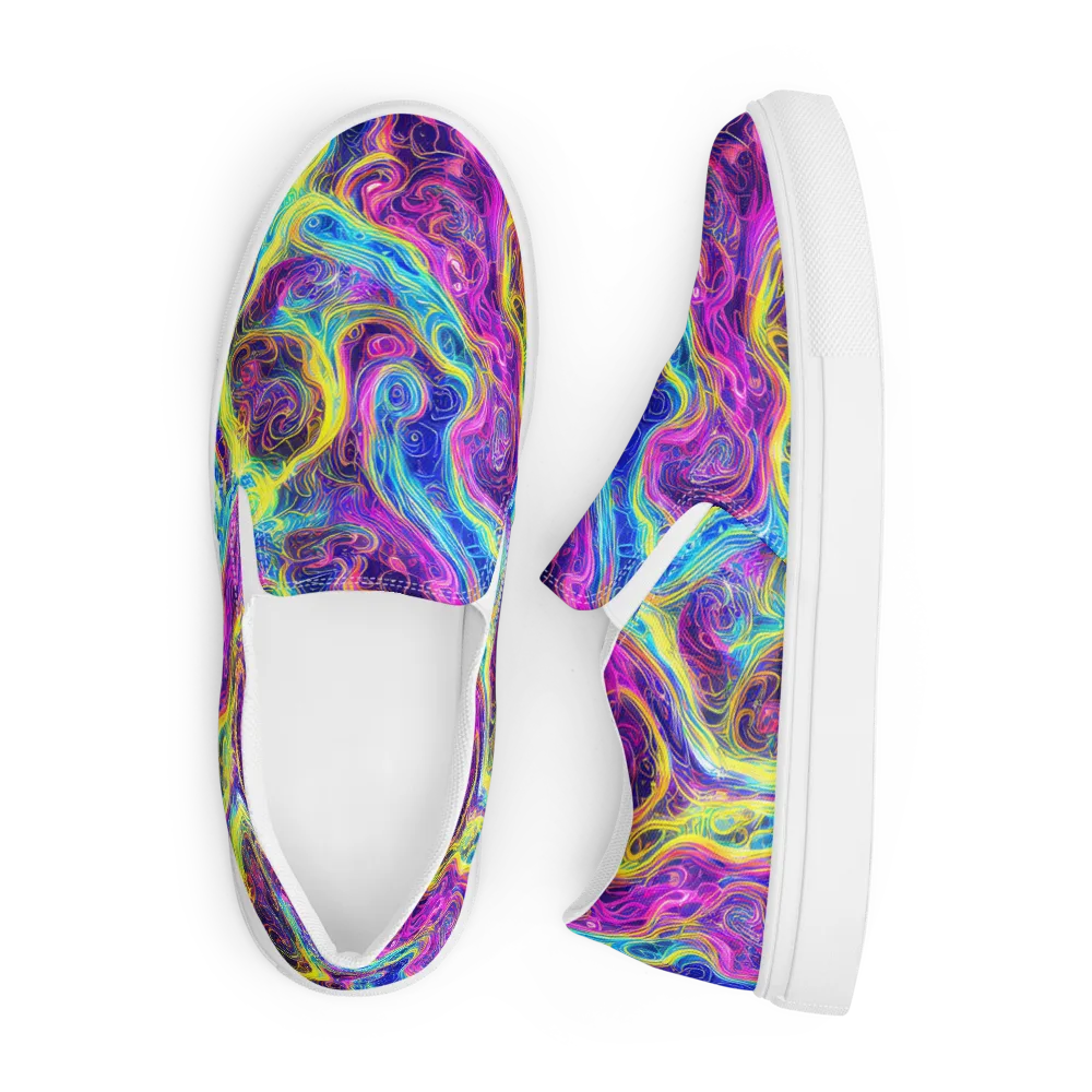 Saturated Dream on Men's Slip-On Canvas Shoes — Front