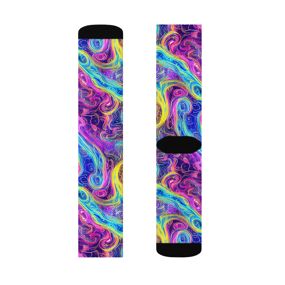 Saturated Dream on Socks — Right Sock