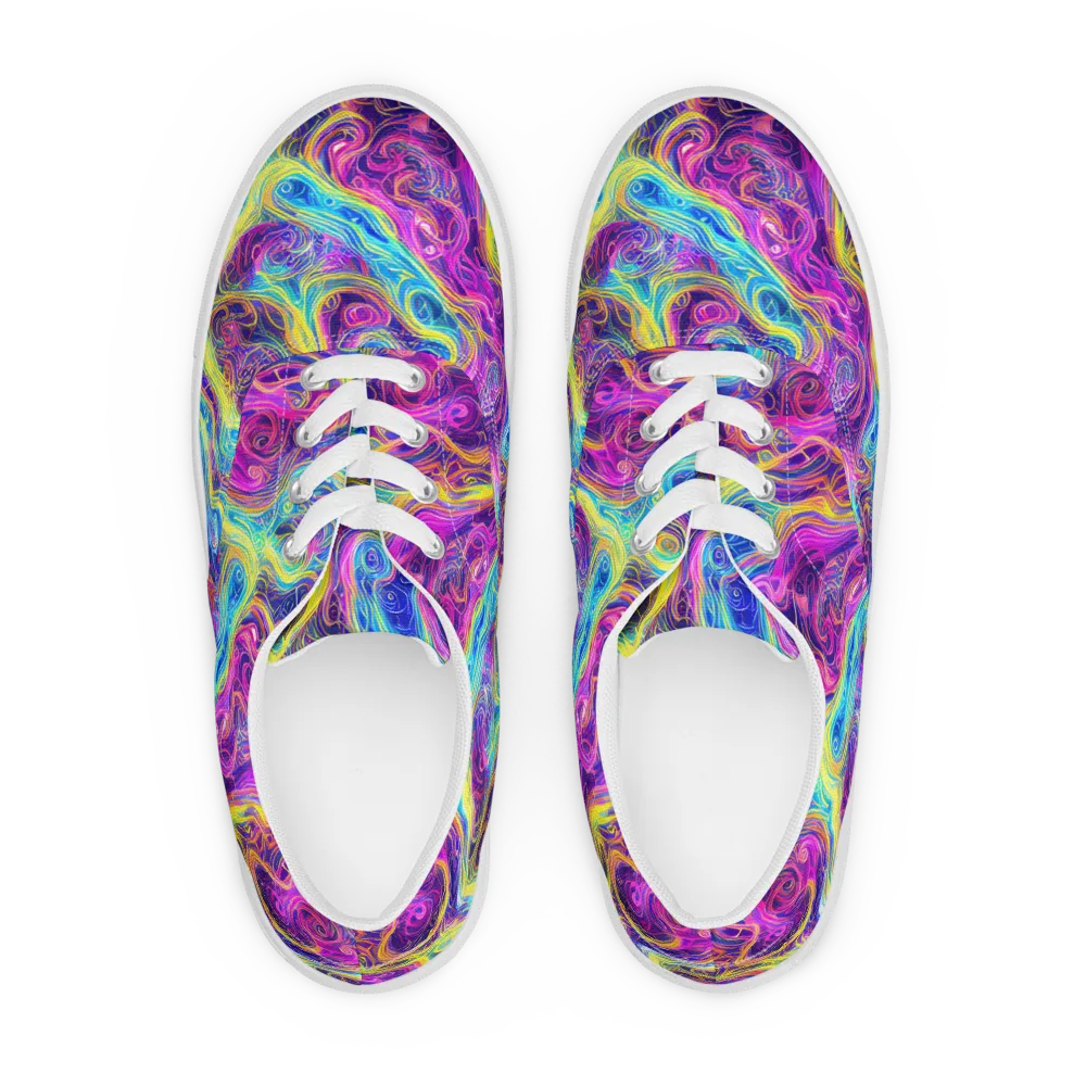 Saturated Dream on Men's Lace-Up Canvas Shoes — Front