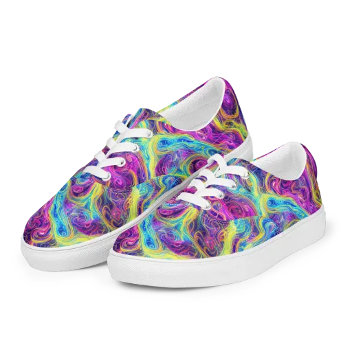 Saturated Dream on a Men's Lace-Up Canvas Shoes