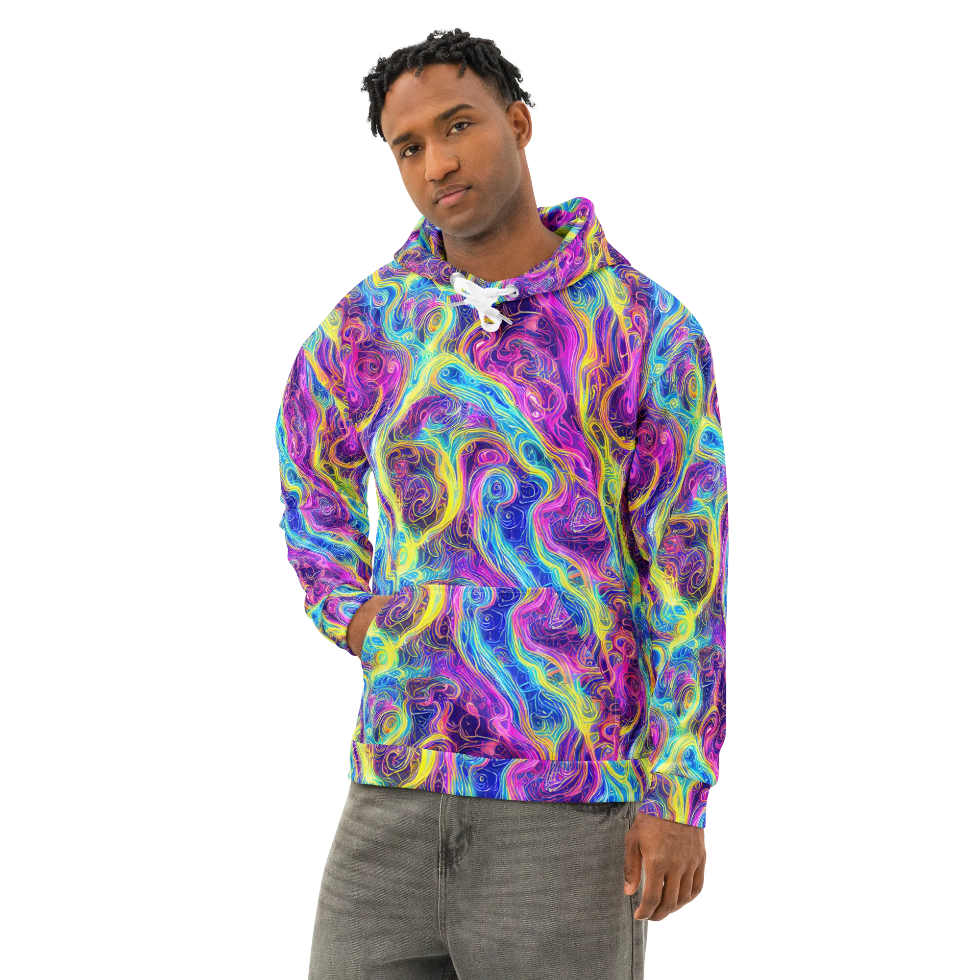 Saturated Dream on Cotton Hoodie — Left Front
