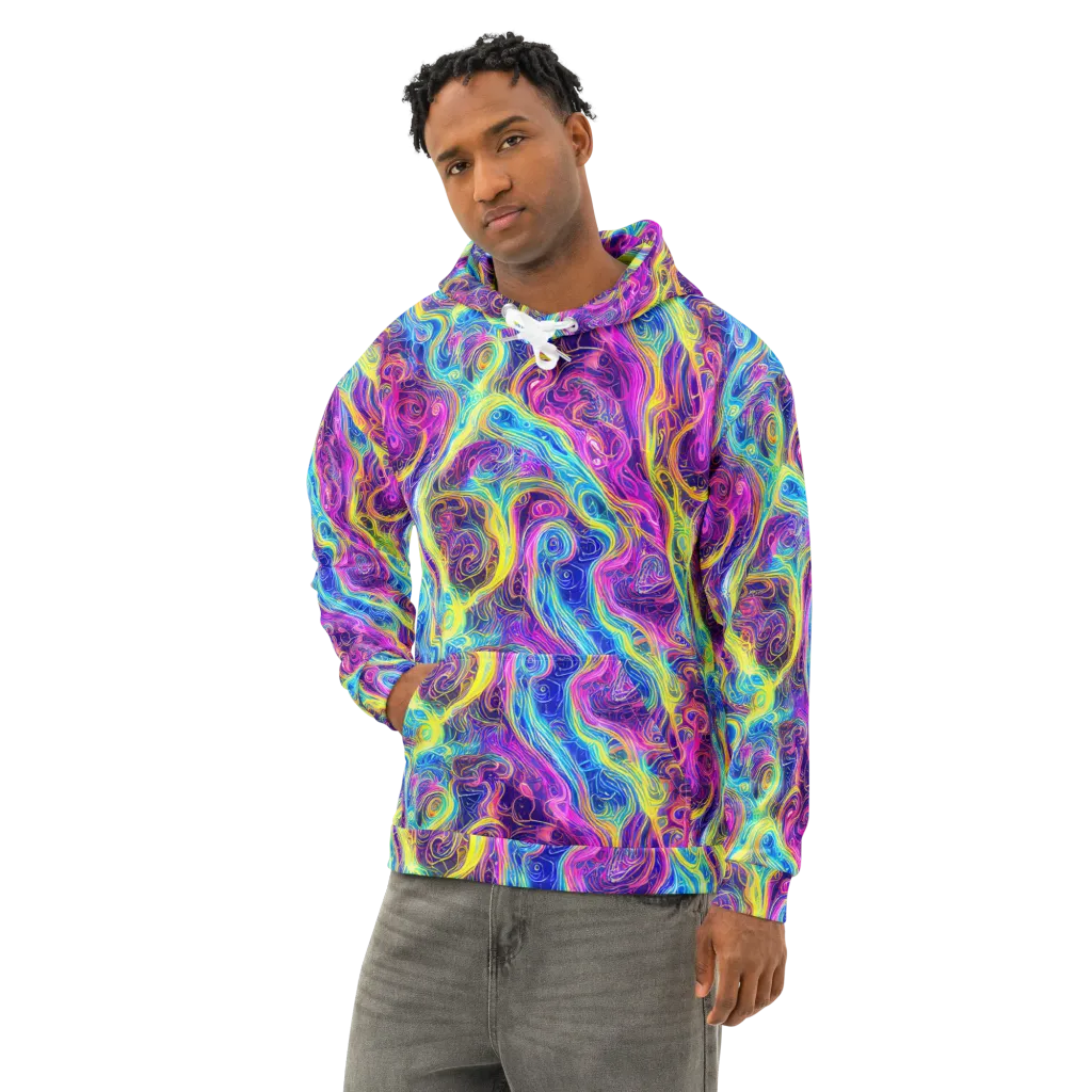 Saturated Dream on Cotton Hoodie — Left Front