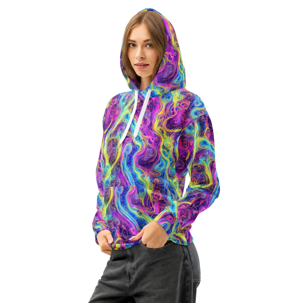 Saturated Dream on Cotton Hoodie — Left Front
