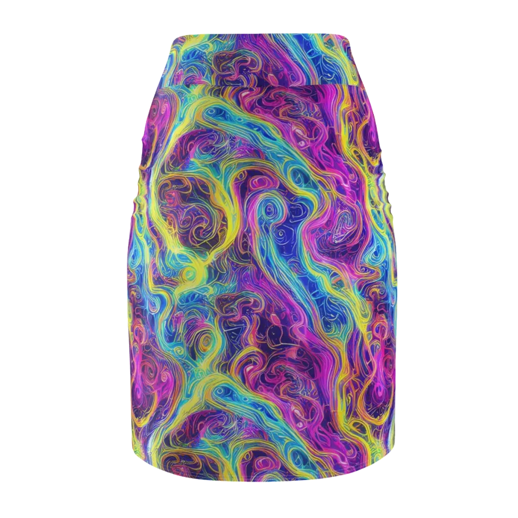 Saturated Dream on Pencil Skirt — Back