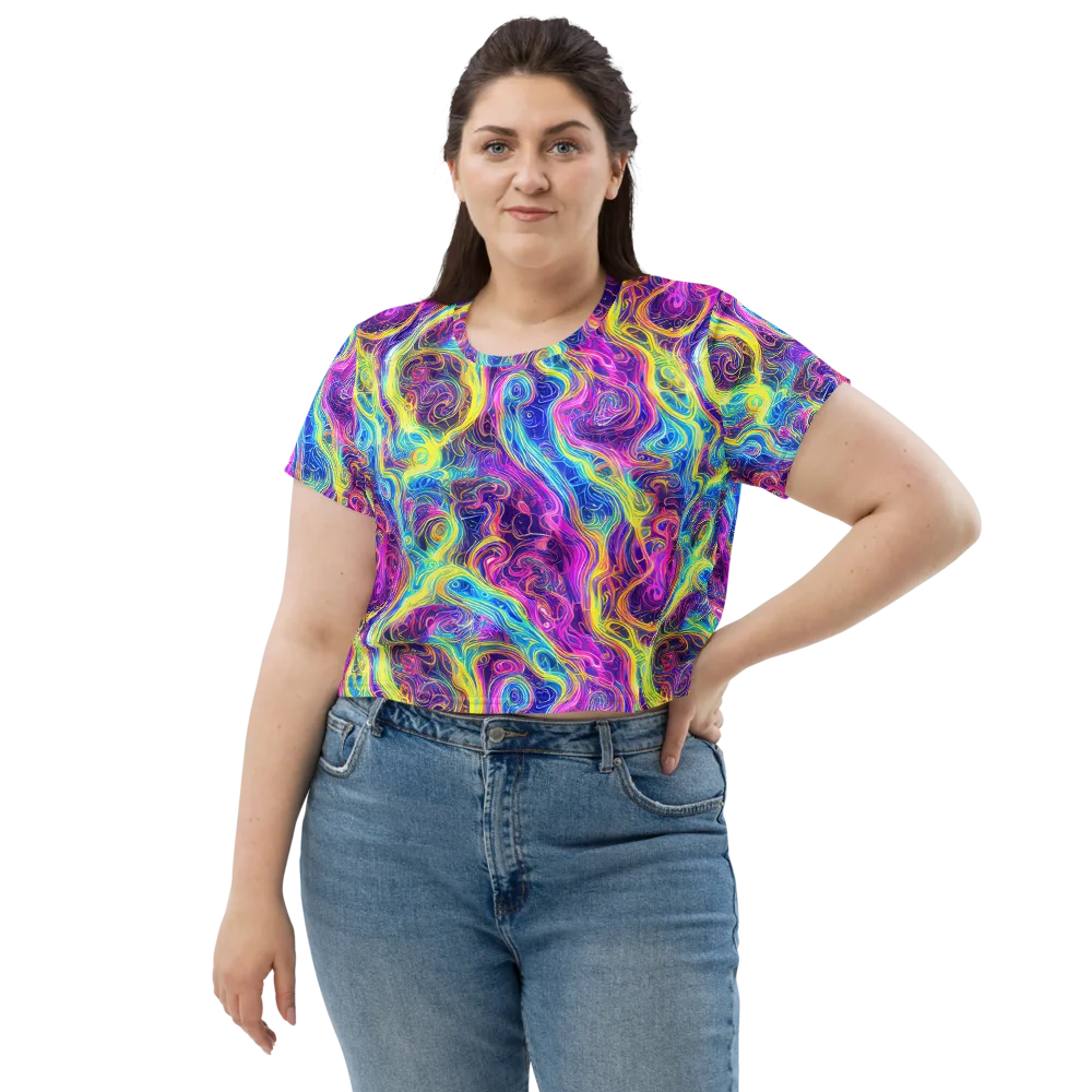 Saturated Dream on Crop Tee — Front