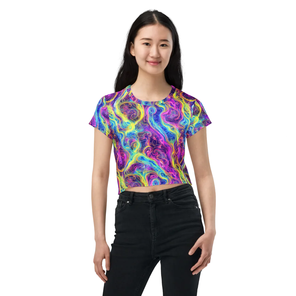 Saturated Dream on Crop Tee — Front