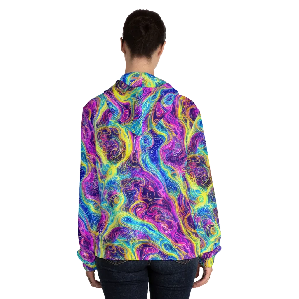 Saturated Dream on Women's Full-Zip Hoodie — Back On Person