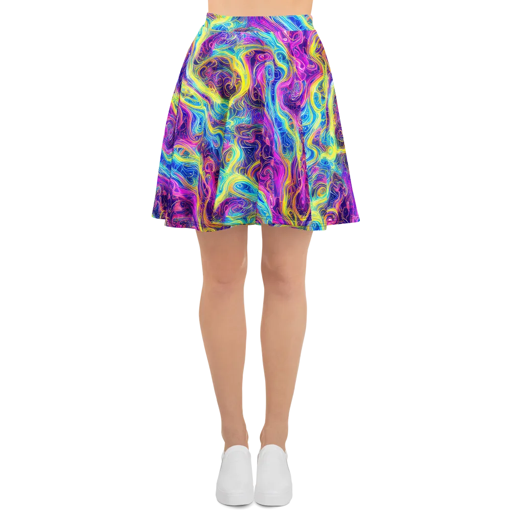 Saturated Dream on Skater Skirt — Front