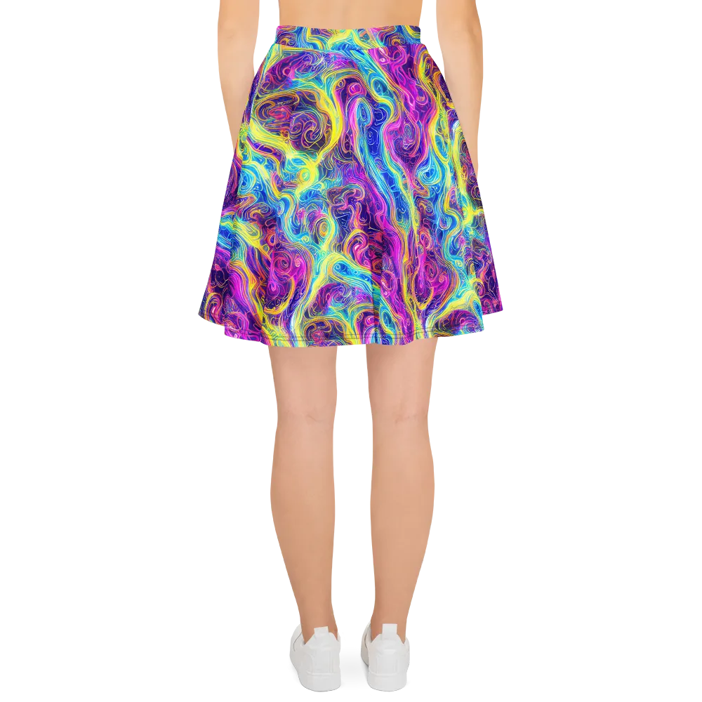 Saturated Dream on Skater Skirt — Back