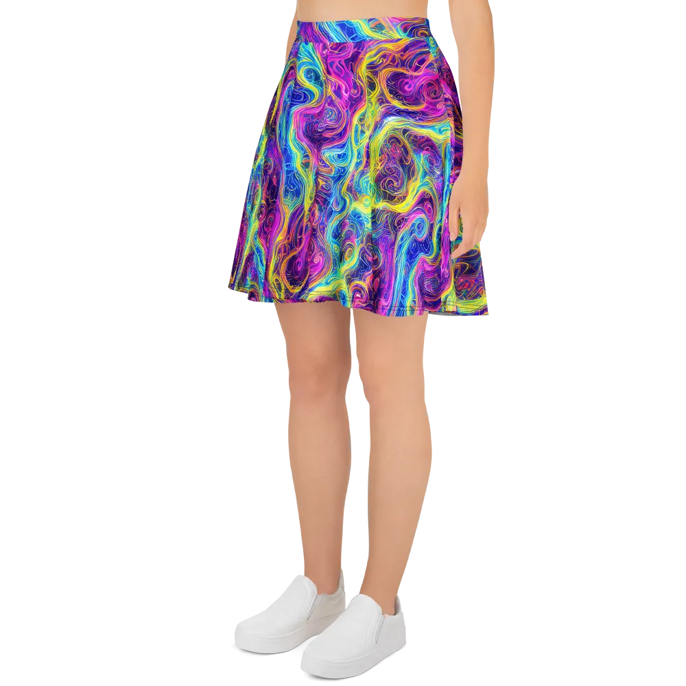 Saturated Dream on Skater Skirt — Left