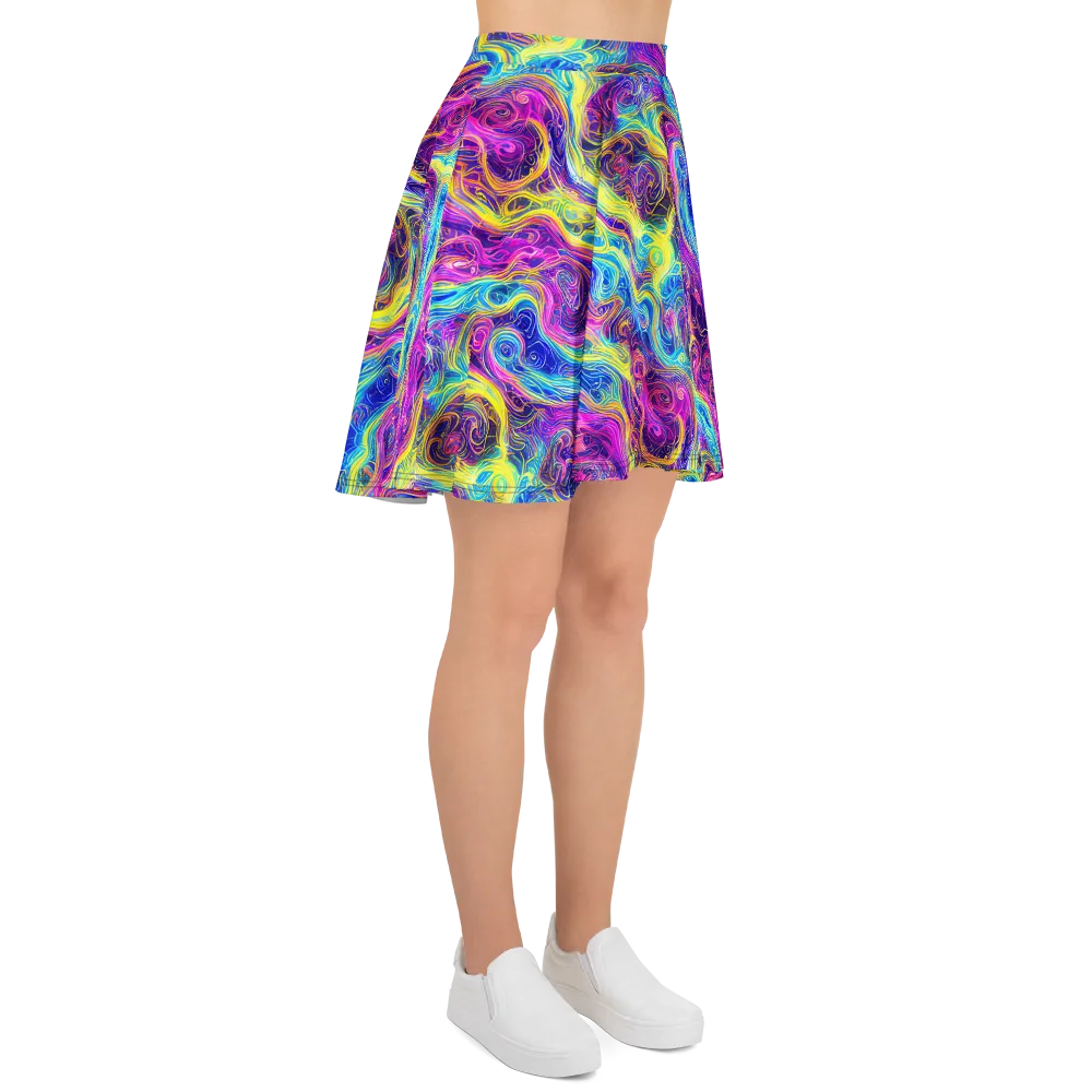 Saturated Dream on Skater Skirt — Right
