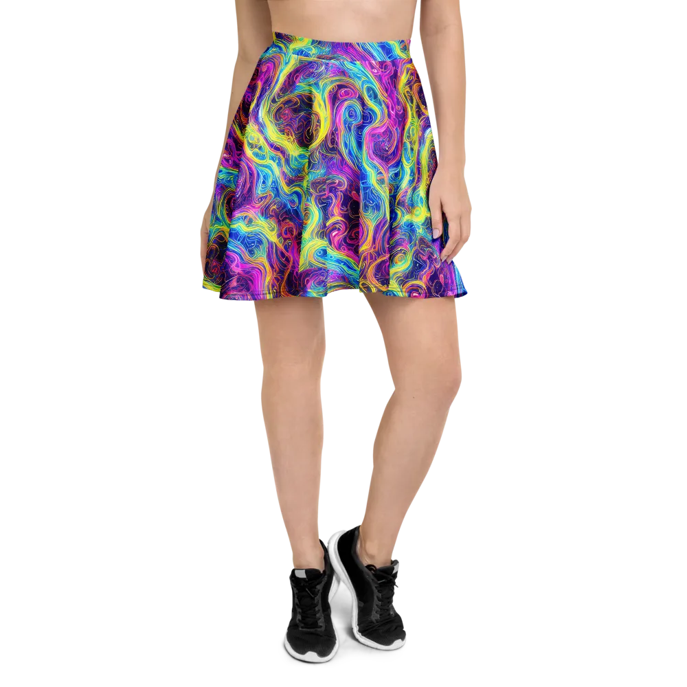 Saturated Dream on Skater Skirt — Front