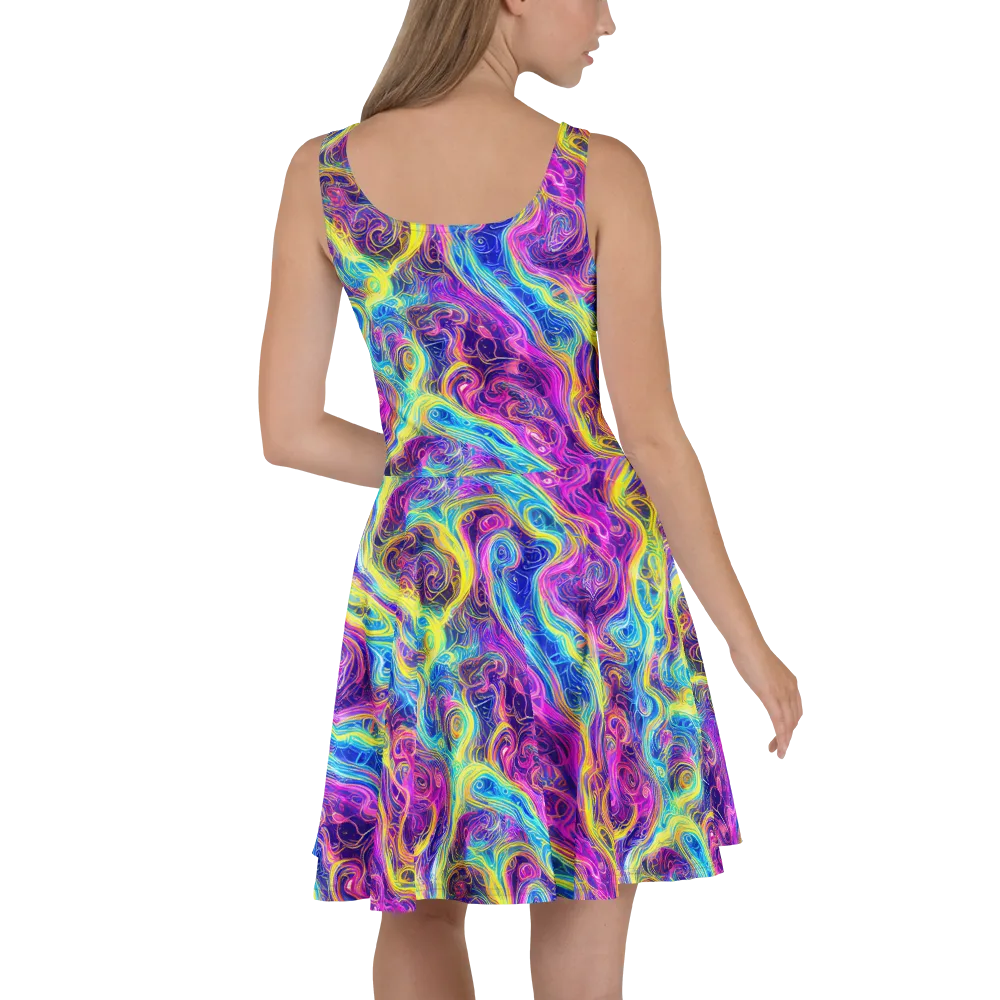Saturated Dream on Skater Dress — Back